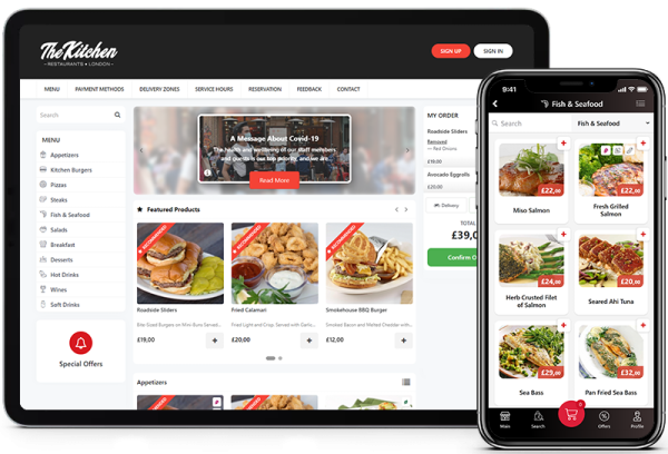 Online Food Ordering For Both Carryout and Delivery