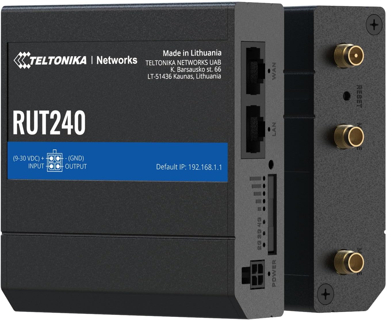 Teltonika RUT240 4G /LTE & WiFi Cellular Router with Ethernet and I/O, Remote Connection, Advanced VPN