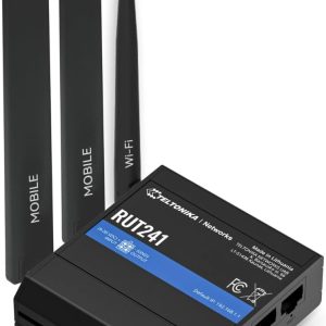 Teltonika RUT241098000 Industrial 4G LTE Cellular Router, 4G LTE Wi-Fi Router, Automatic failover, Advanced VPN, Certified by Smack Mobile, Industrial 4G Router for North America