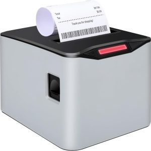 Thermal Receipt Printer, 80mm USB POS Printer, Auto Cutter, Supports Cash Drawer, Supports Windows/Mac/Linux, Not Square, Printer for Home Office Restaurant and Food Trucks